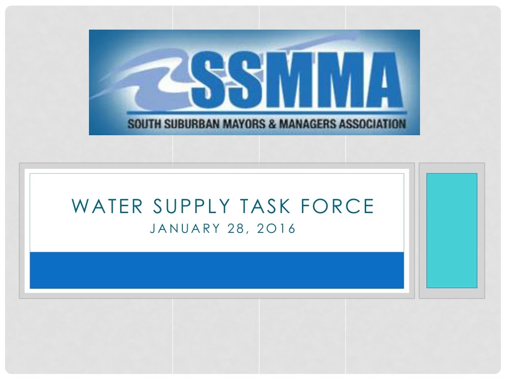 water supply task force january 28 2o16