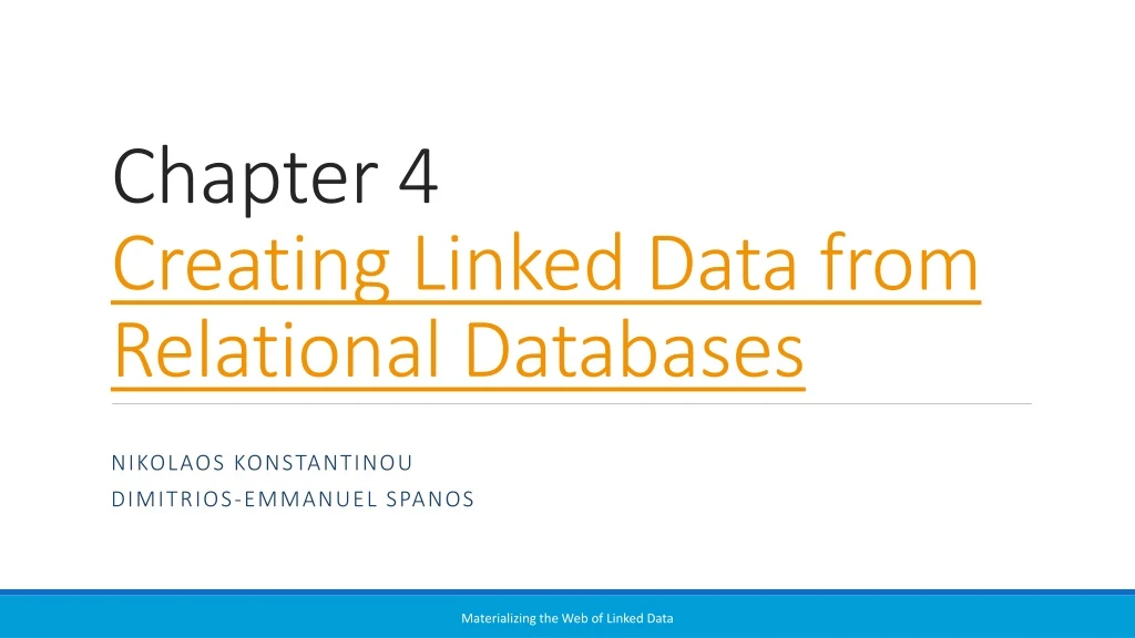 chapter 4 creating linked data from relational databases