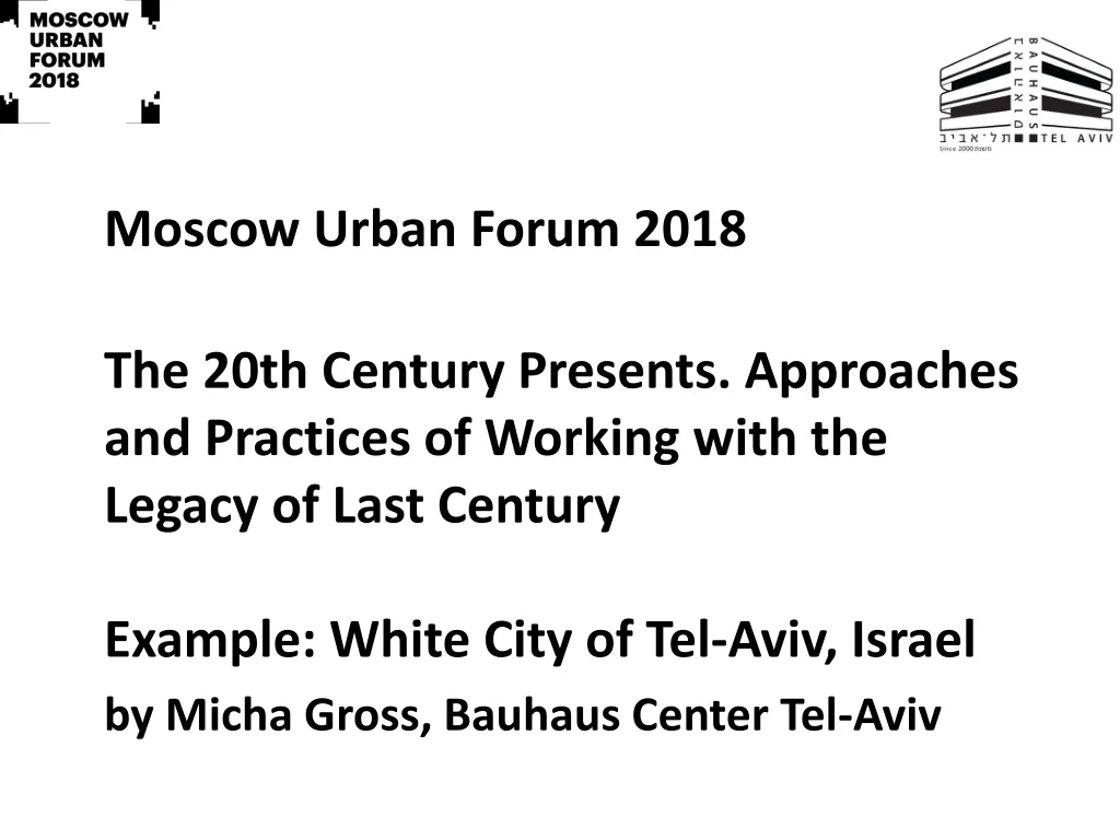 moscow urban forum 2018 the 20th century presents