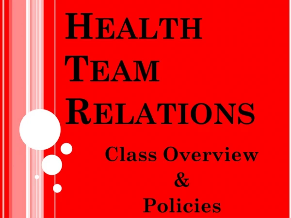 Health Team Relations