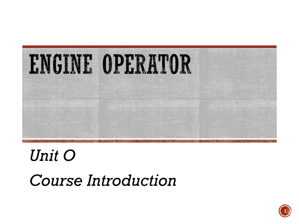 engine operator