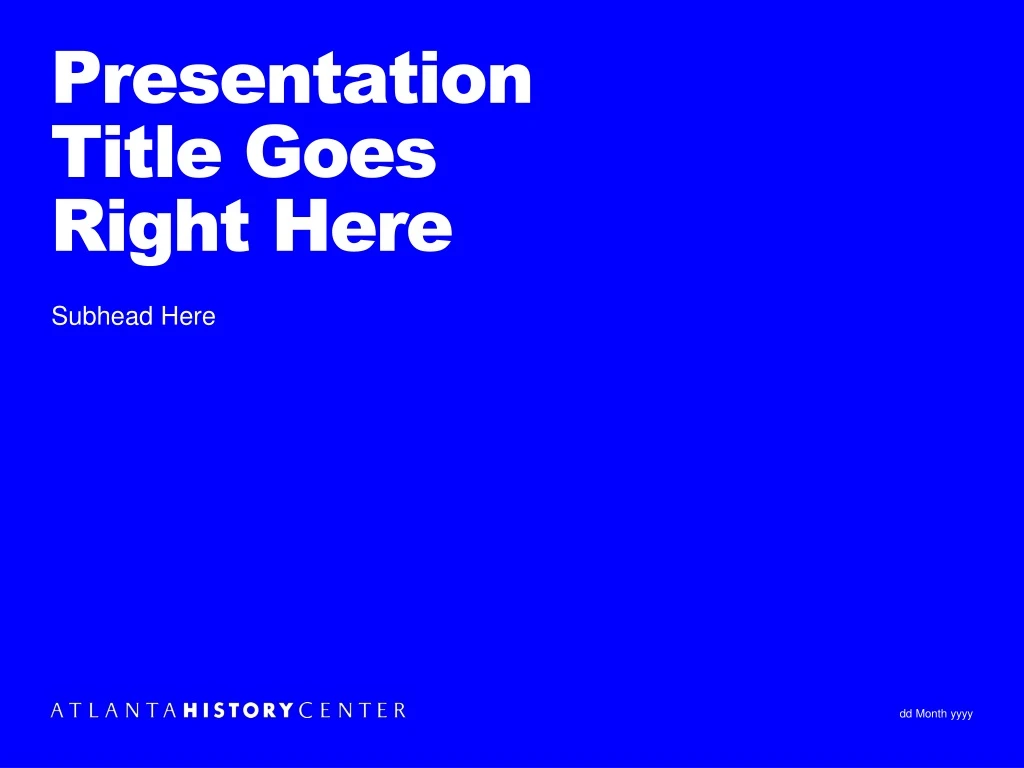 presentation title goes right here