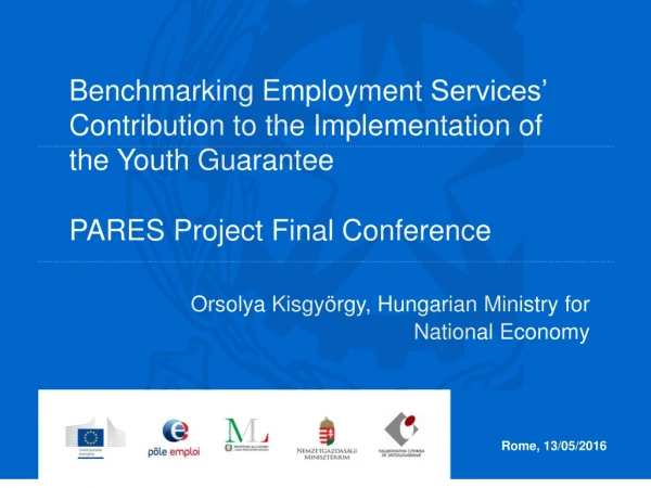 Benchmarking Employment Services’ Contribution to the Implementation of the Youth Guarantee
