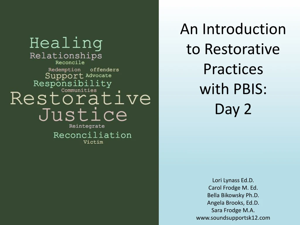an introduction to restorative practices with pbis day 2