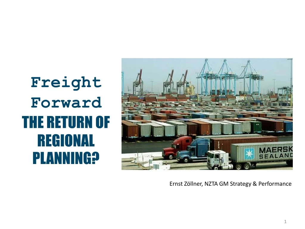 freight forward the return of regional planning