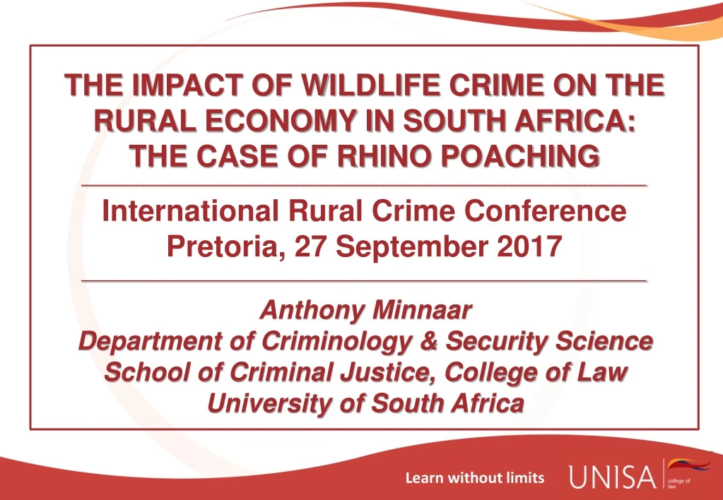 the impact of wildlife crime on the rural economy