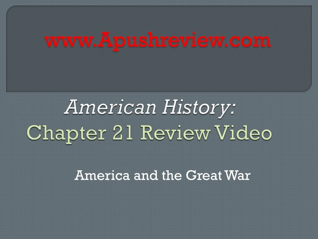 american history chapter 21 review video