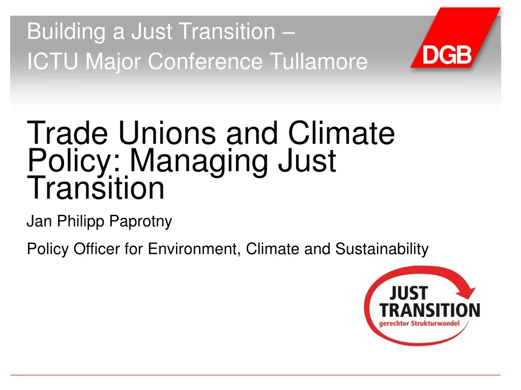 trade unions and climate policy managing just transition