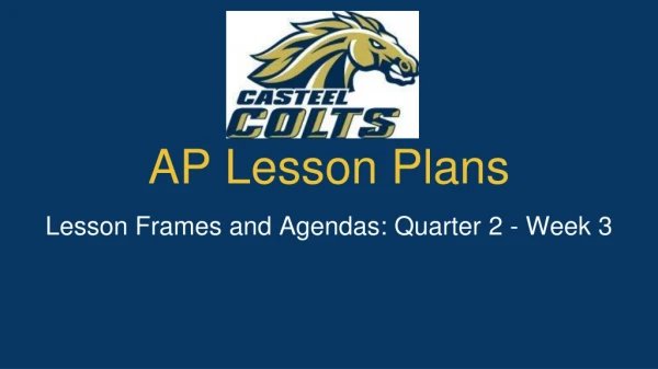 AP Lesson Plans