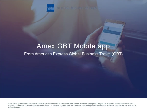 Amex GBT Mobile app