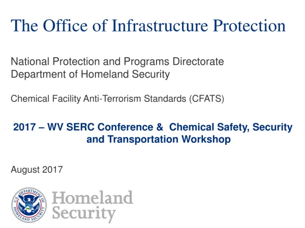 2017 – WV SERC Conference &amp; Chemical Safety, Security and Transportation Workshop