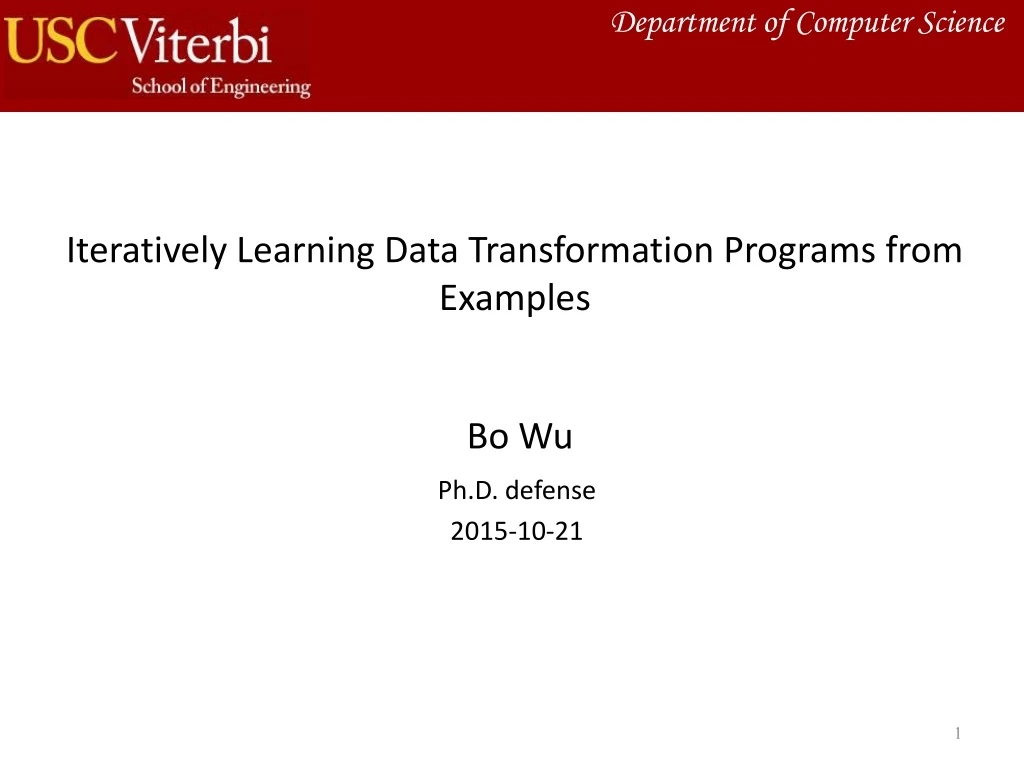 iteratively learning data transformation programs from examples