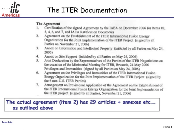 The ITER Documentation