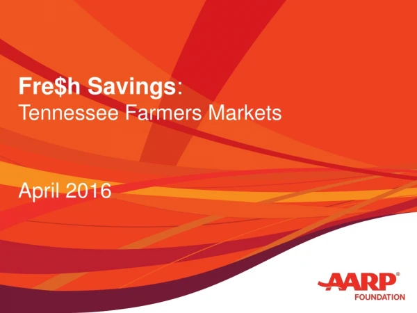 Fre$h Savings : Tennessee Farmers Markets April 2016