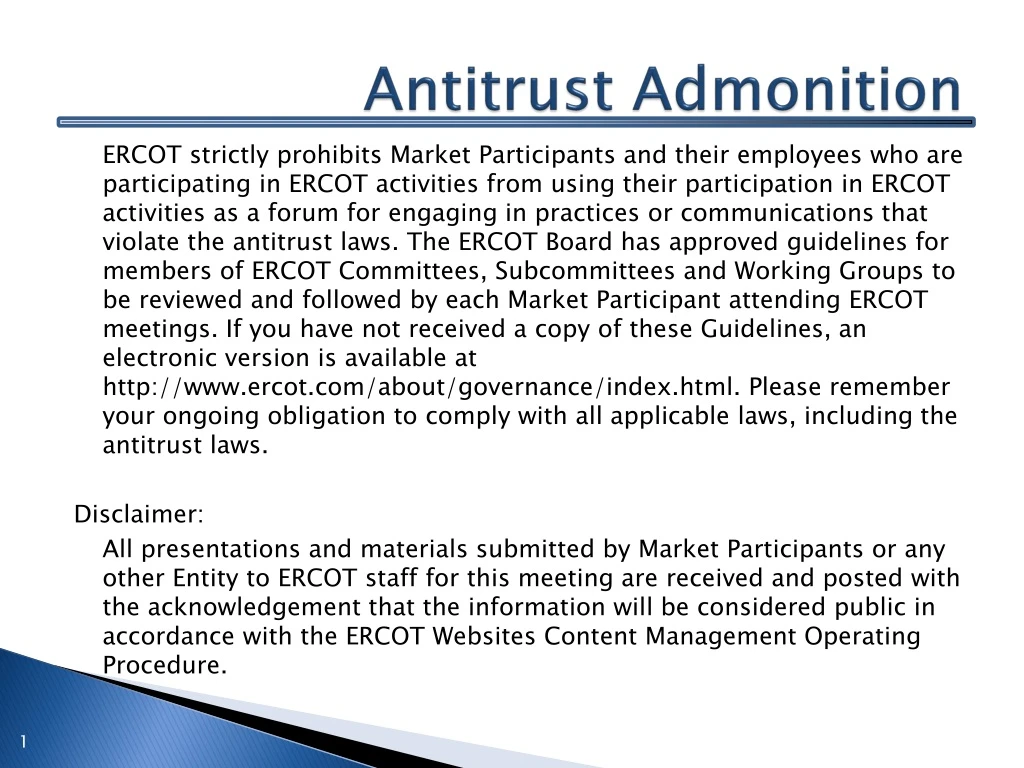 antitrust admonition