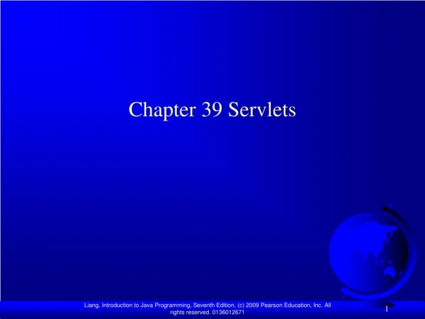 Chapter 39 Servlets