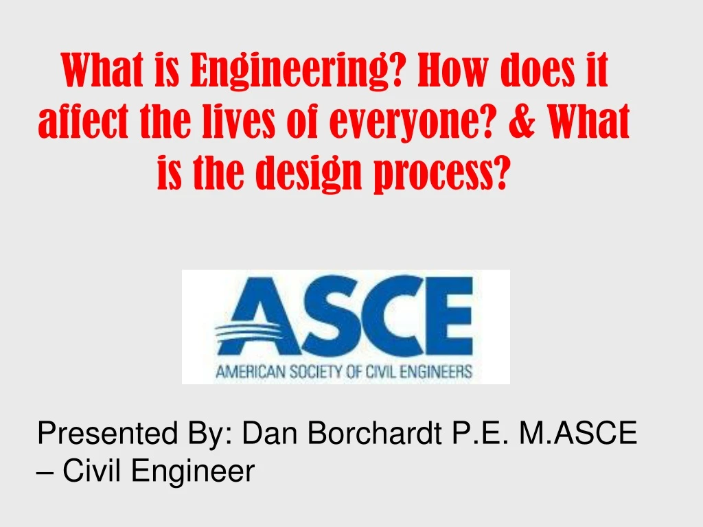 what is engineering how does it affect the lives