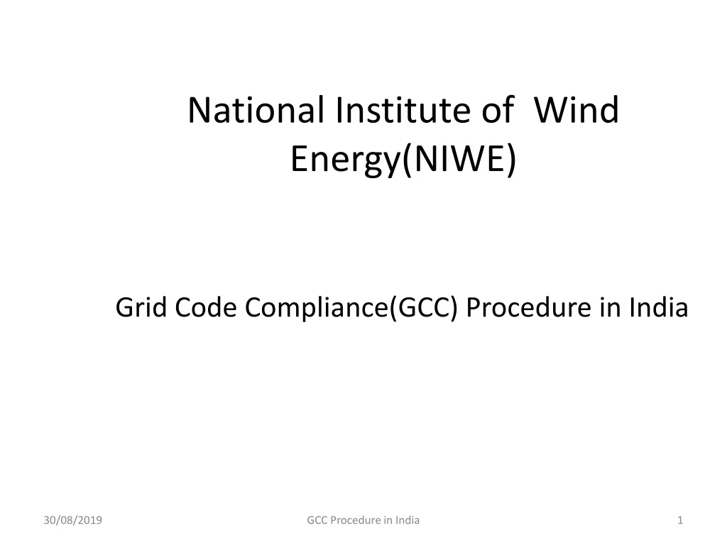 national institute of wind energy niwe
