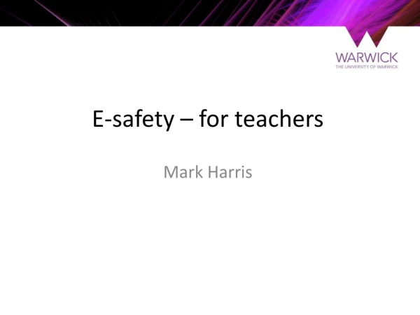 E-safety – for teachers