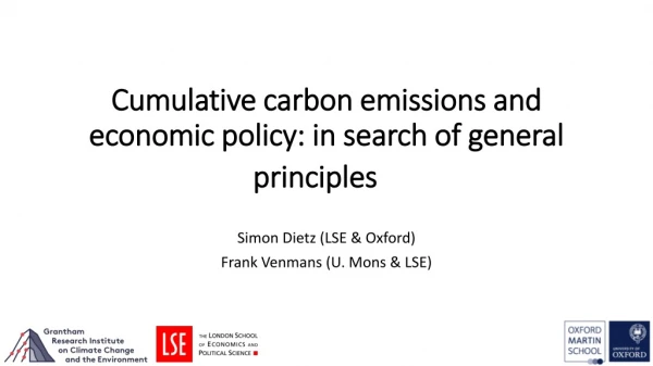 Cumulative carbon emissions and economic policy: in search of general principles