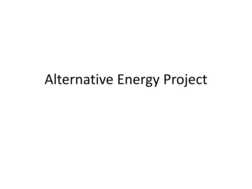 alternative energy project