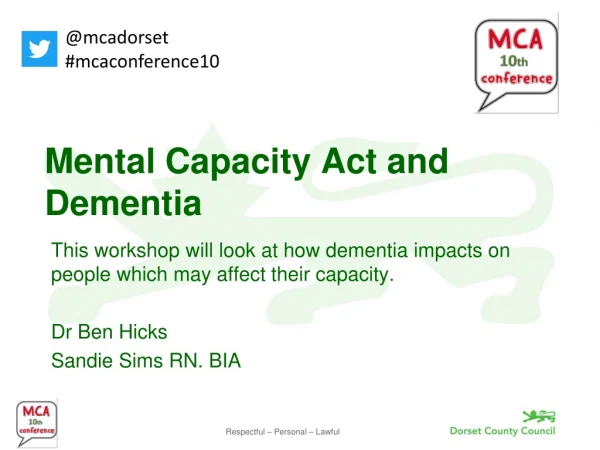 Mental Capacity Act and Dementia