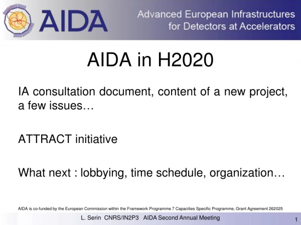 AIDA in H2020