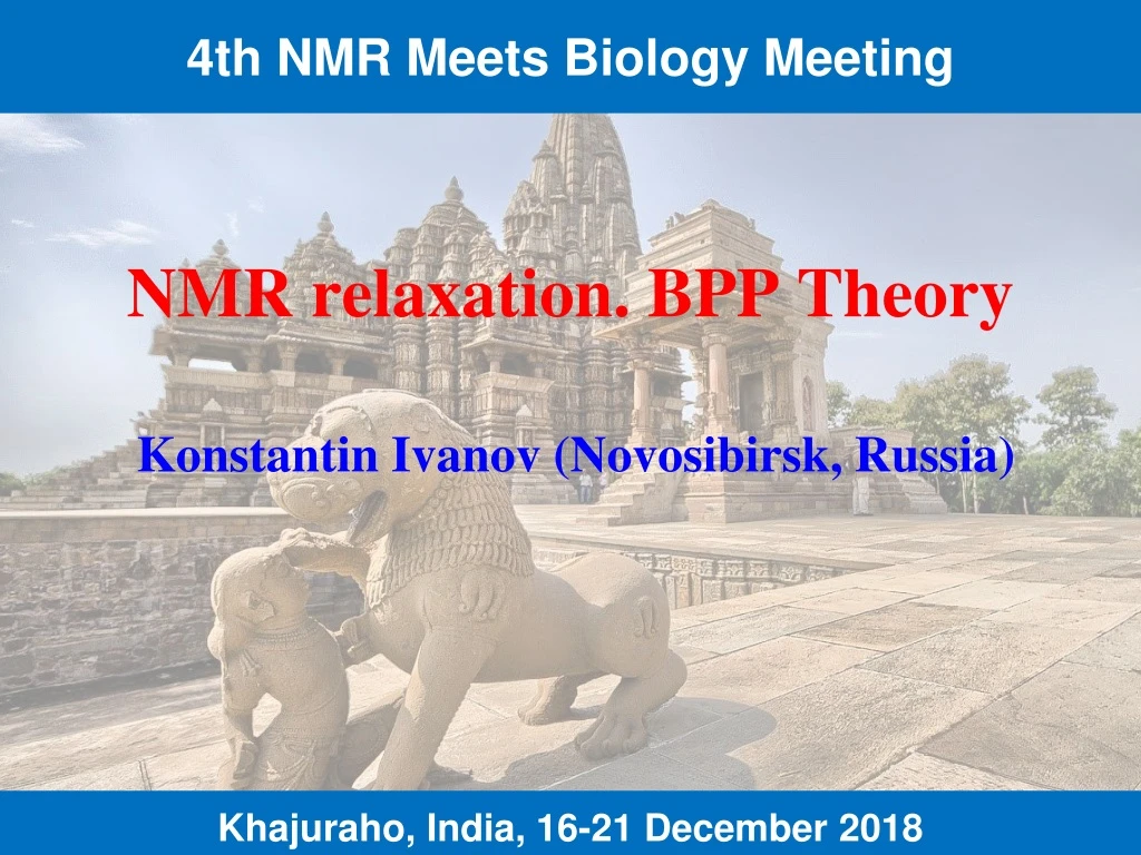 nmr relaxation bpp theory
