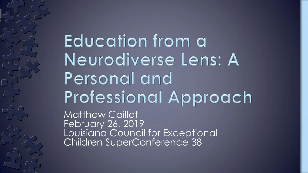 education from a neurodiverse lens a personal and professional approach