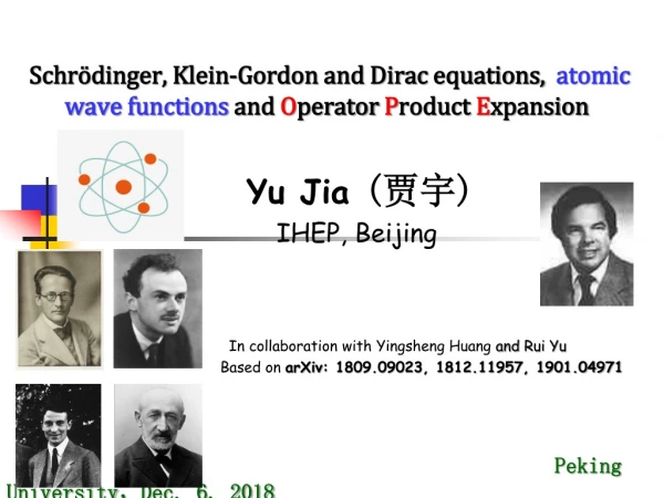 Yu Jia ( ?? ) IHEP, Beijing