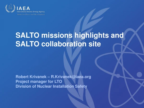 SALTO missions highlights and SALTO collaboration site