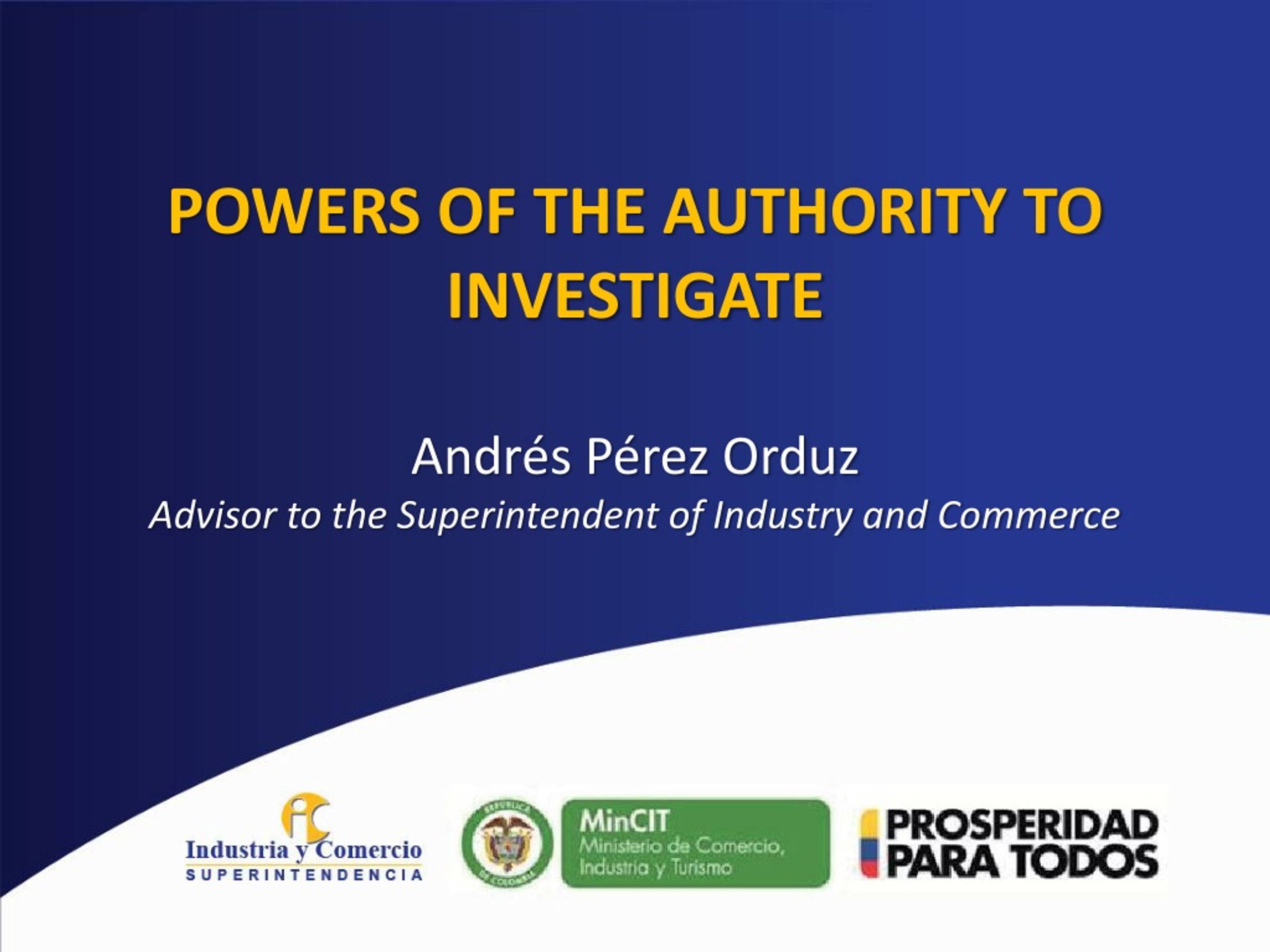 POWERS OF THE SIC REGARDING COMPETITION PROTECTION - slide 1