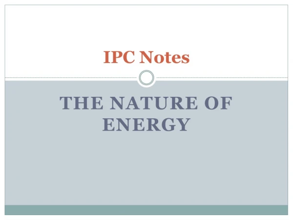 IPC Notes