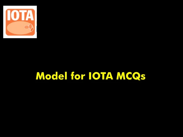 Model for IOTA MCQs