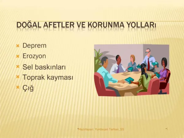 Dogal Afetler Ve Korunma Yollari