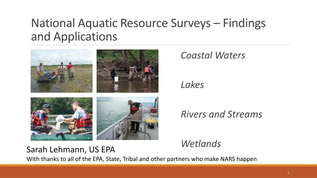 national aquatic resource surveys findings and applications