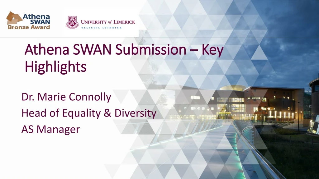athena swan submission key h ighlights