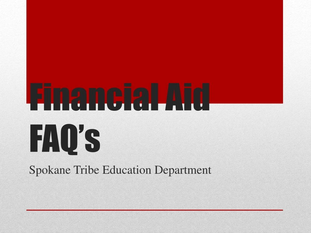 financial aid faq s