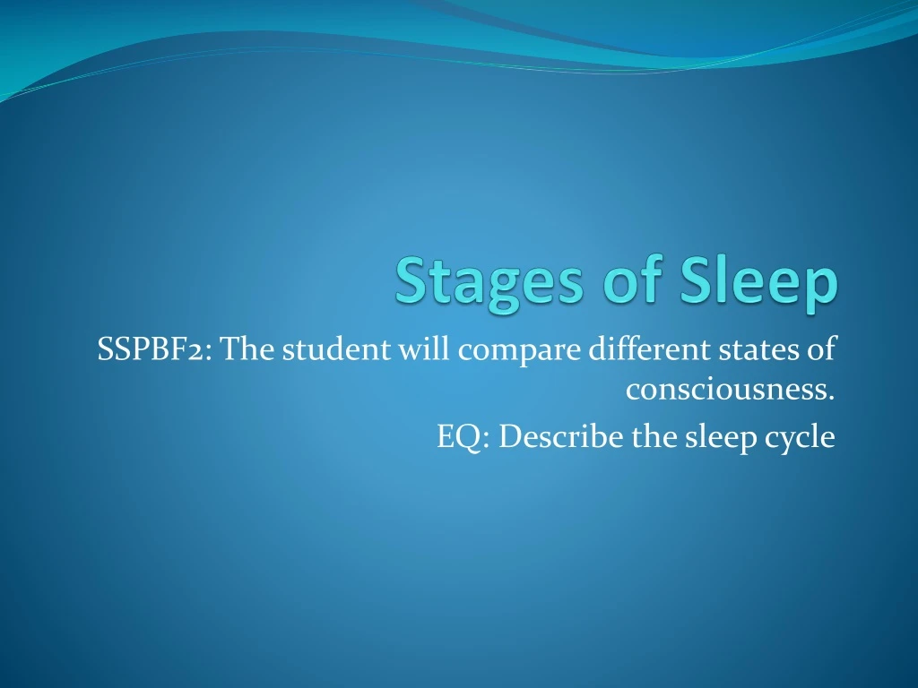 stages of sleep