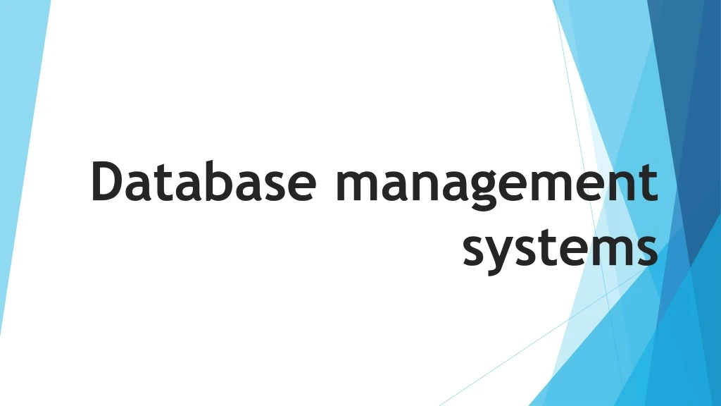 database management systems