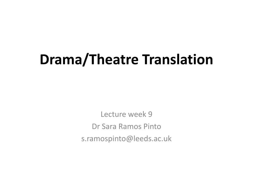 drama theatre translation