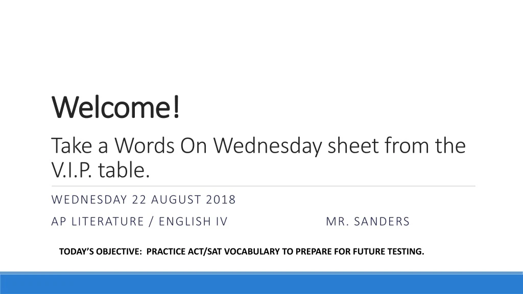 welcome take a words on wednesday sheet from the v i p table