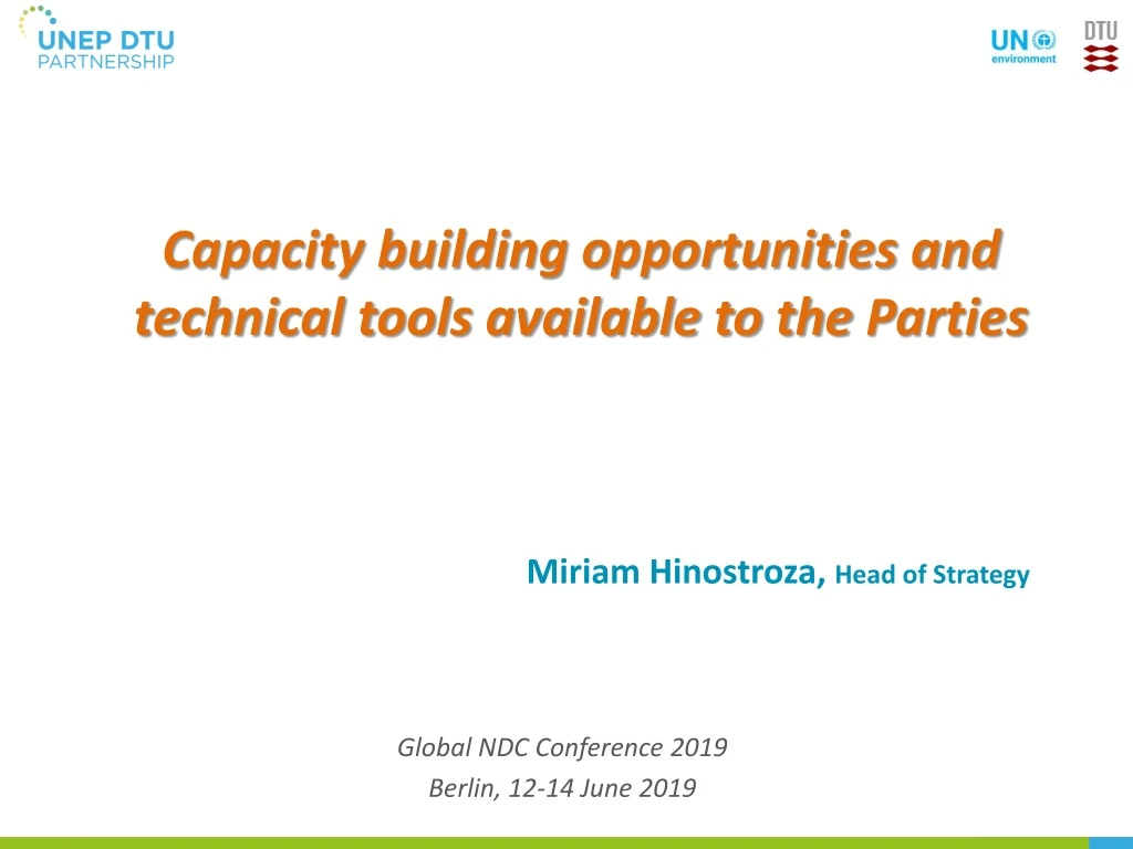 capacity building opportunities and technical