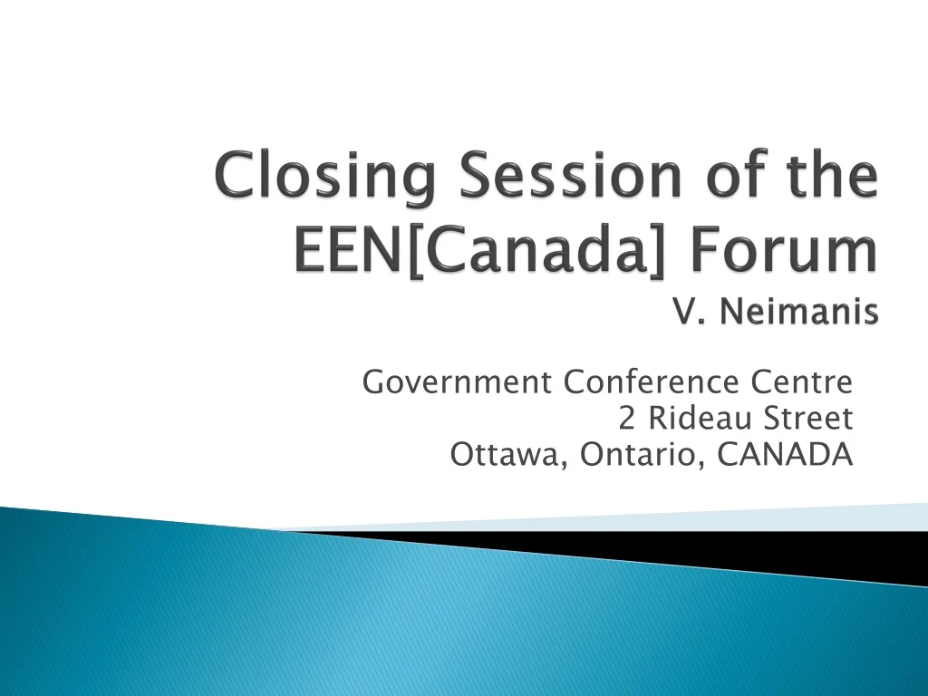 closing session of the een canada forum v neimanis