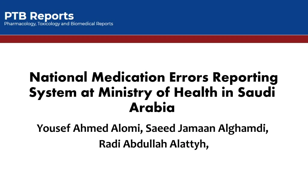 national medication errors reporting system at ministry of health in saudi arabia