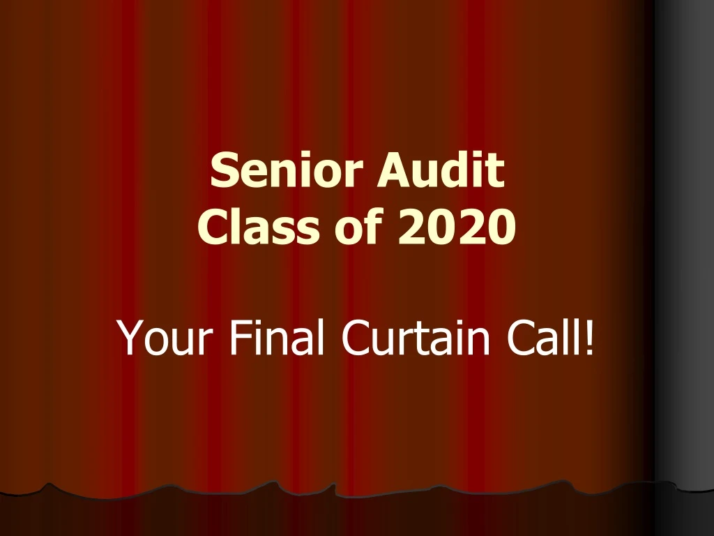 senior audit class of 20 20