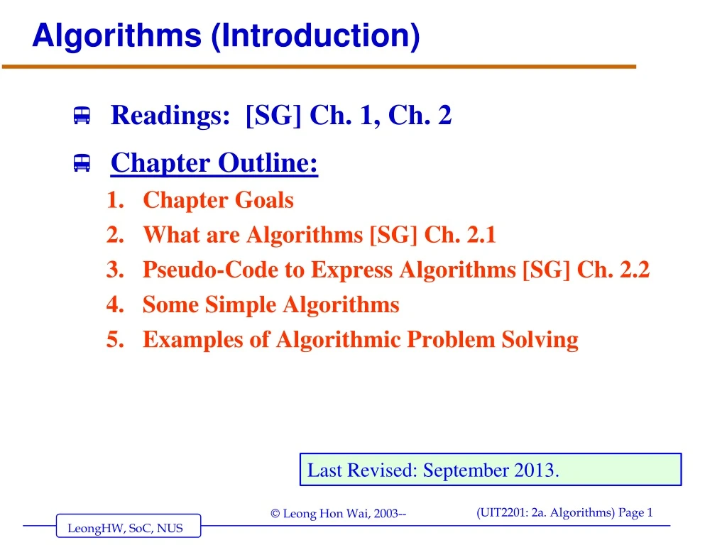 algorithms introduction