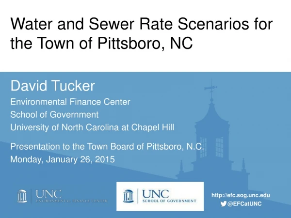 Water and Sewer Rate Scenarios for the Town of Pittsboro, NC