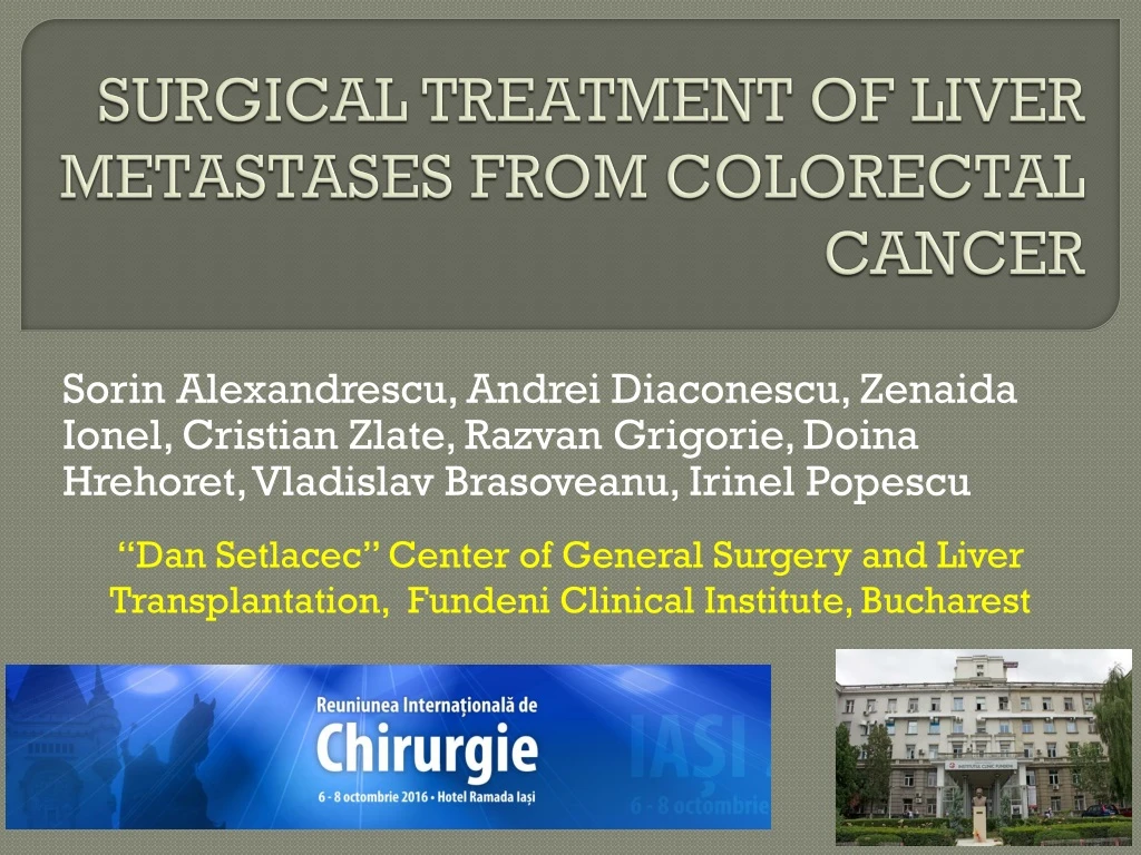 surgical treatment of liver metastases from colorectal cancer