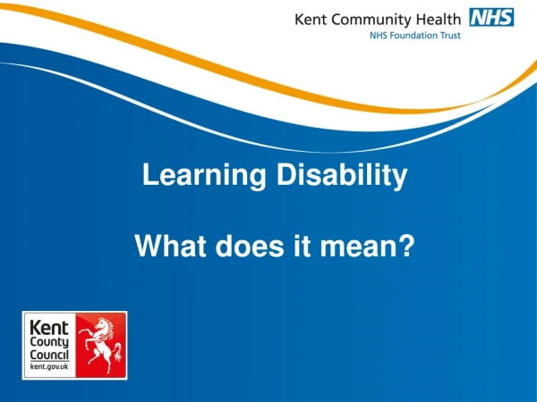 Learning Disability What does it mean?